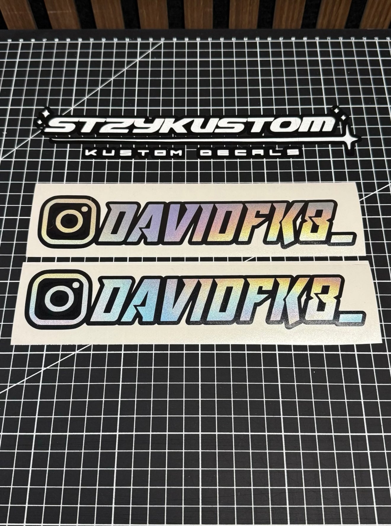 Double Layer Social Tag Decal
