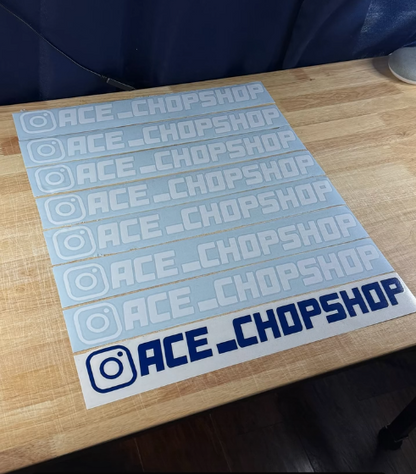 Single Layer Social Tag Decal