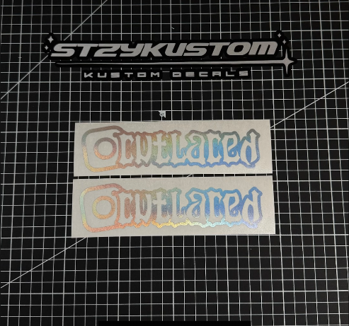 Single Layer Social Tag Decal