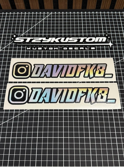 Double Layer Social Tag Decal