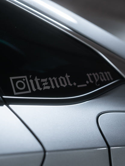 Single Layer Social Tag Decal