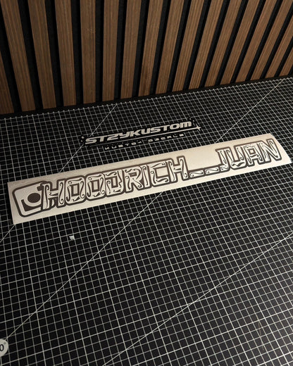 Engrave Social Tag Decal