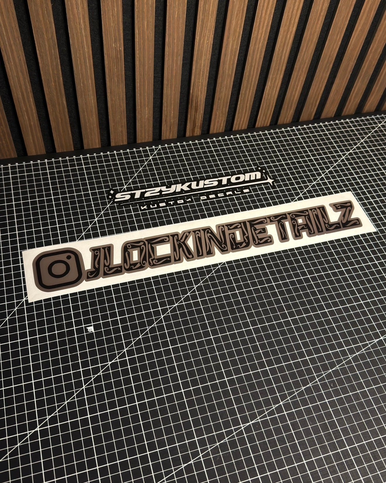 Engrave Social Tag Decal