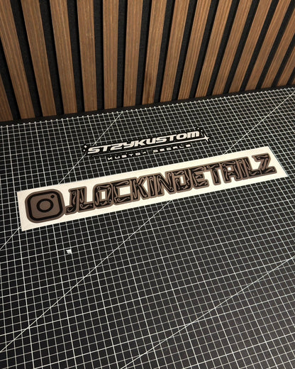Engrave Social Tag Decal