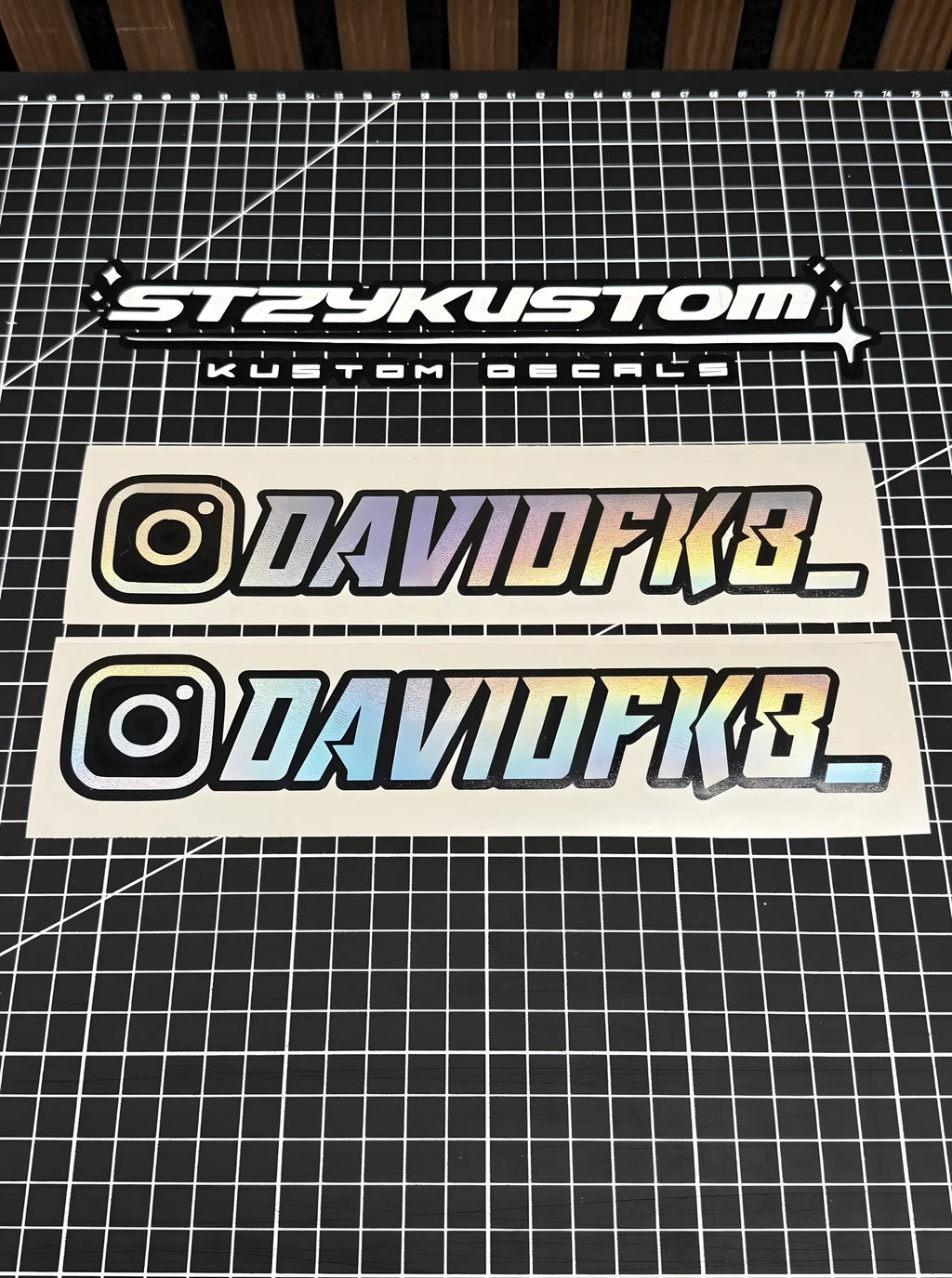 Double Layer Social Tag Decal