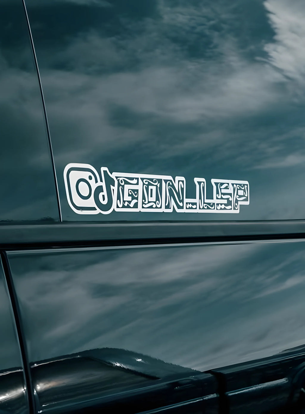 Engrave Social Tag Decal