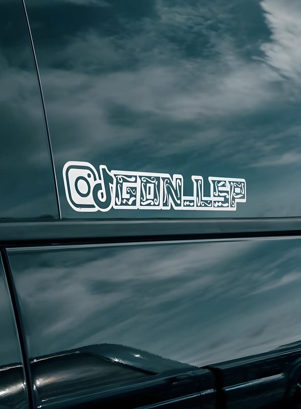 Engrave Social Tag Decal