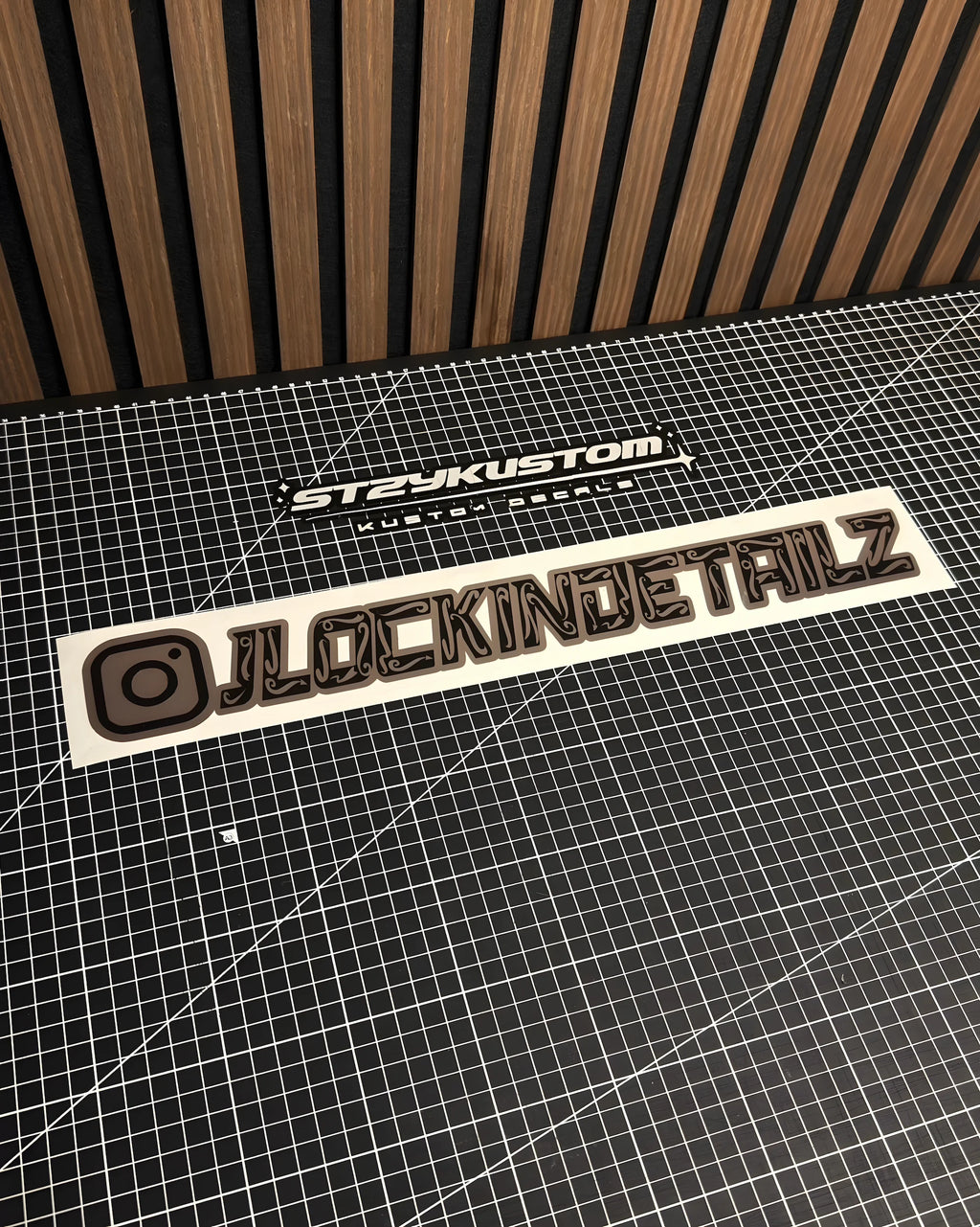 Engrave Social Tag Decal