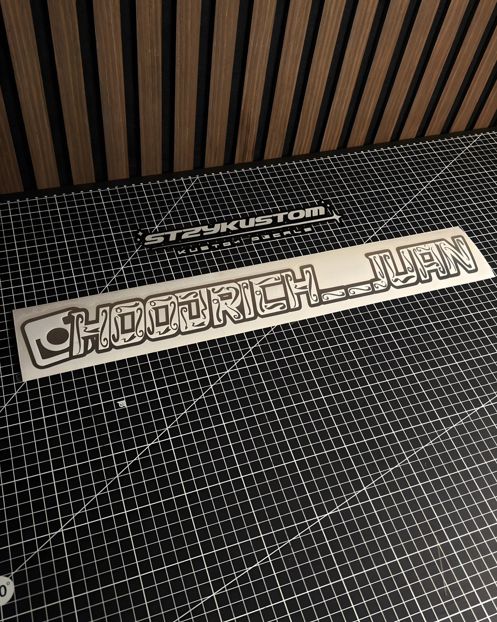 Engrave Social Tag Decal