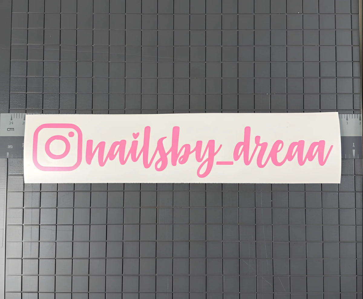 Single Layer Social Tag Decal